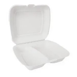 Bagasse Clamshell (157Box) (2Compartment) 2x125