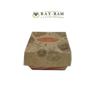 BB6 BB5 (Orange) Kraft Burger Boxes ( Bayram ) 1x200